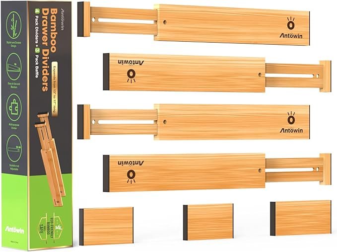 Bamboo drawer dividers