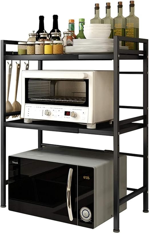 Two tier microwave shelf