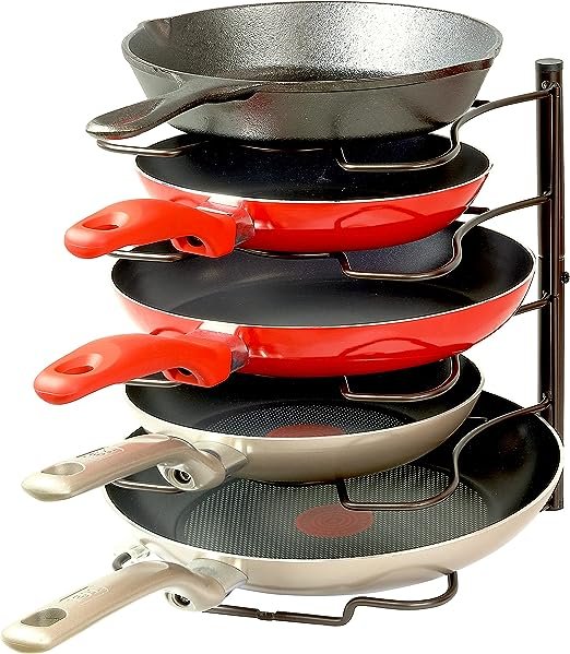 Vertical organiser rack for pans